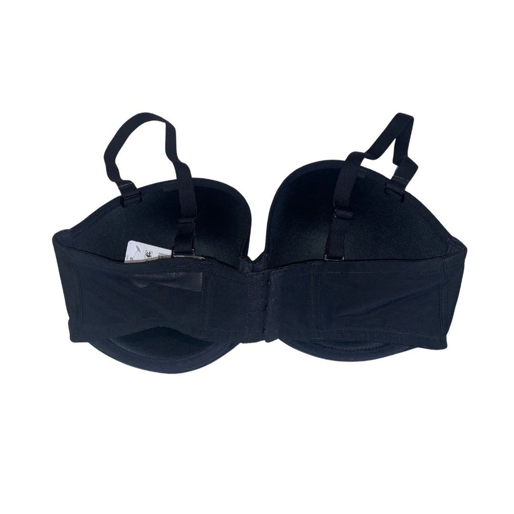 Elomi Smooth Underwire Molded Strapless Bra Size 36H NEW Black Full with Straps - Picture 2 of 8